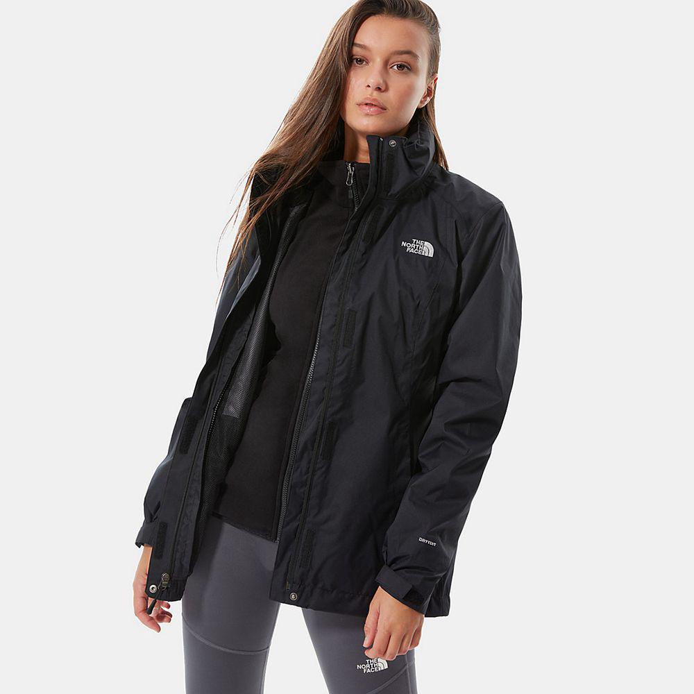 The North Face Evolve Ii Triclimate® Γυναικεια Αδιάβροχο Μπουφάν - Μαυρα (FTIU24603)